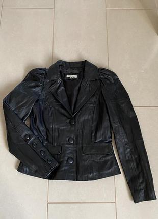 Куртка кожаная ретро стиль дизайнерская премиум бренд margit brandt размер s/m