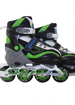 Роликовые коньки sportvida 4 в 1 sv-lg0036 size 39-42 black/green/white1 фото