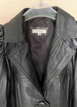 Куртка кожаная ретро стиль дизайнерская премиум бренд margit brandt размер s/m