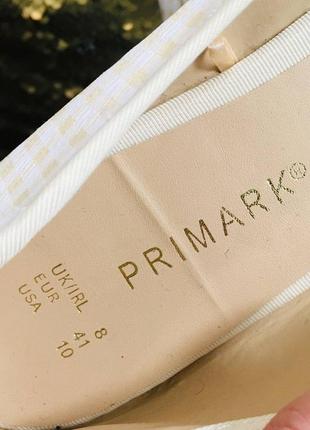 Балетки туфли в клеточку из жатого материала на узкую ногу primark 416 фото