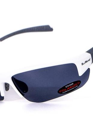 Очки bluwater samson-3 white polarized (gray), серые в белой оправе