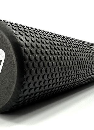 Массажный ролик easyfit foam roller 90 см черный