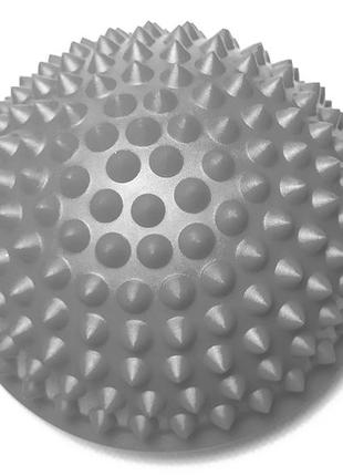 Півсфера масажна кіндербол easyfit 15 см жорстка сіра1 фото