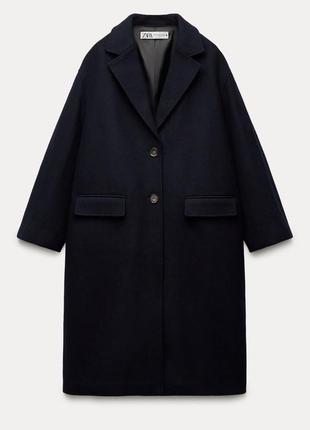 Zara зара шерстяне пальто, пальто з вовни оверсайз2 фото