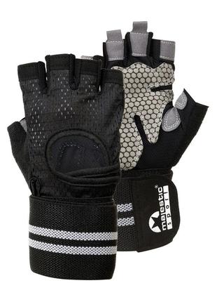 Перчатки для фитнеса majestic sport m-lfg-g-xl (xl) black