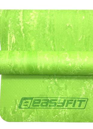 Килимок для йоги та фітнеса easyfit per premium mat 8 мм салатовий2 фото