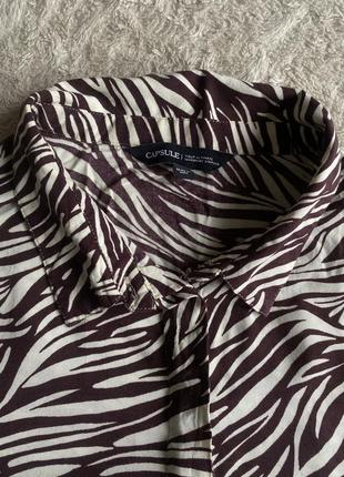 Рубашка принт зебра4 фото
