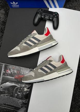 Мужские кроссовки adidas originals zx 500 commonwealht gray3 фото