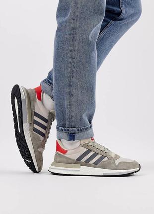 Мужские кроссовки adidas originals zx 500 commonwealht gray8 фото