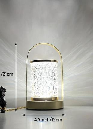 Портативная металлическая настольная led лампа4 фото