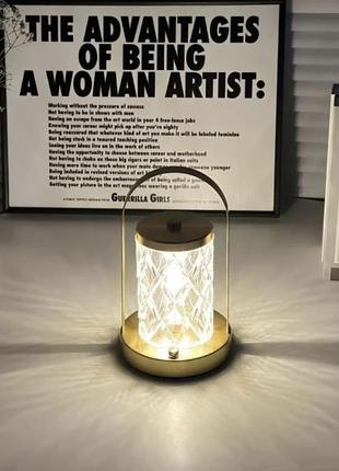 Портативная металлическая настольная led лампа3 фото