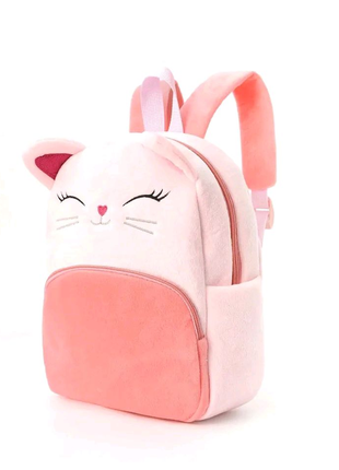 Рюкзак для дівчинки котик якісний рожевий1 фото