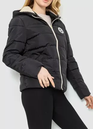 Куртка женская демисезонная черного цвета3 фото