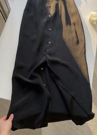 💔это вау! одна из самых лучших находок! люксовый дорогой бренд equipment❤️‍🔥шелковое макси платье в насыщенном черном цвете 100% натуральный шелк4 фото