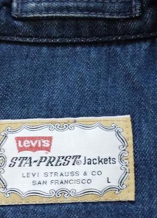 Куртка джинсова levis sta-prest jacket l-size (р.48-50) ориг чоловіча4 фото