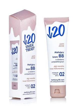 Матирующий антибактериальный вв крем under twenty anti! acne mattifying cream spf5 фото