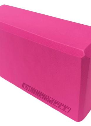 Блок для йоги easyfit eva розовый