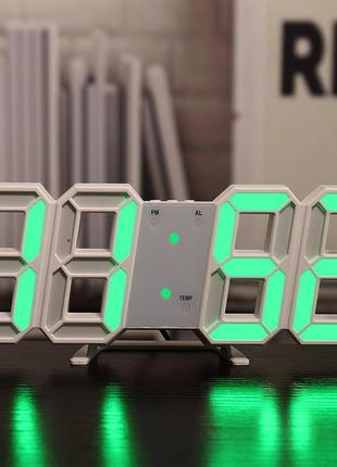Led часы с термометром caixing cx-2218 white зеленый циферблат
