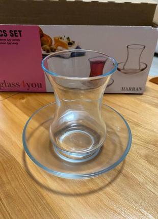 Набір склянок армуд, з малюнком, чашки, стакани, турецькі стакан3 фото