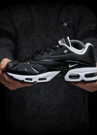 Кроссовки мужские nike air max tn черные/белые (найк аир макс тн, кросівки)