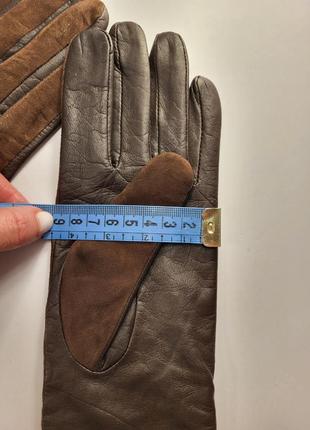 Шкіряні довгі рукавички жіночі замша замшеві ягня в'язання 41 см 36 см 8 94 фото