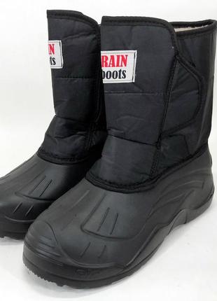 Сапоги мужские дутики утепленные. размер 43, специальная зимняя обувь мужская. цвет: черный1 фото
