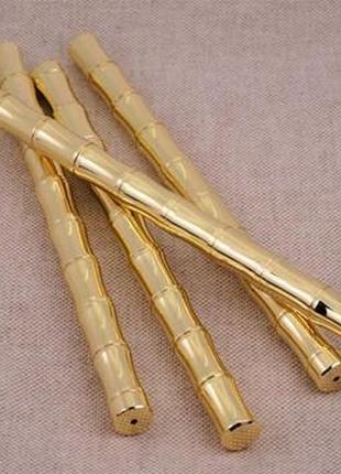 Ручка "бамбук" гелевая (цвет золото) арт. 048421 фото