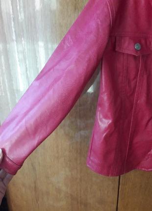 Куртка еко кожа розовая3 фото