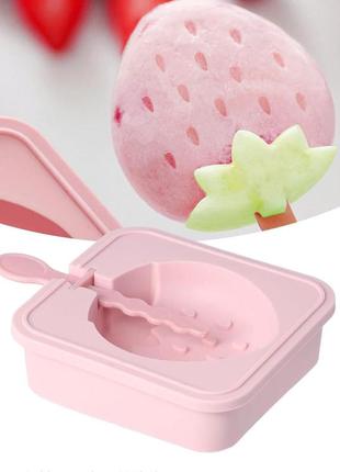 Силіконова форма для морозива fruit ice cream strawberry