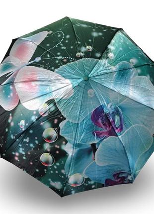 Жіноча парасоля frei regen напівавтомат орхідея атлас #0908121 фото