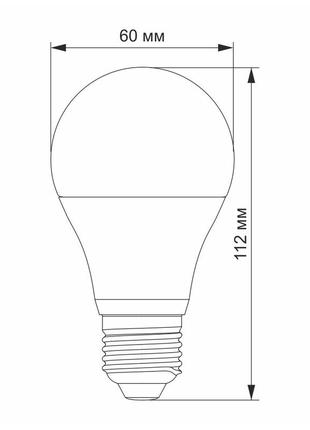 Світлодіодна лампа videx a60e 10w e27 3000k (vl-a60e-10273)