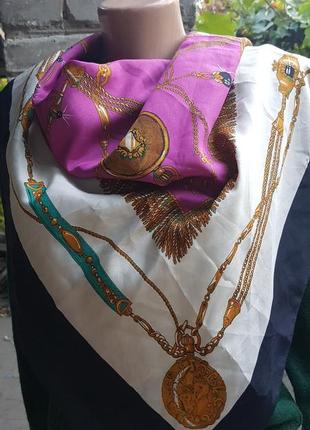 Винтажный платок с часами alexon