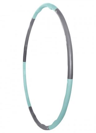 Обруч массажный hula hoop sportvida 100 см 1.2 кг sv-hk0337 grey/sky blue6 фото