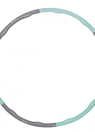Обруч массажный hula hoop sportvida 100 см 1.2 кг sv-hk0337 grey/sky blue7 фото