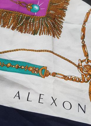Винтажный платок с часами alexon