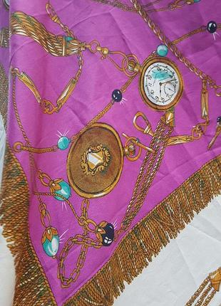 Винтажный платок с часами alexon