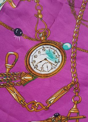 Винтажный платок с часами alexon