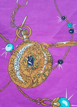 Винтажный платок с часами alexon