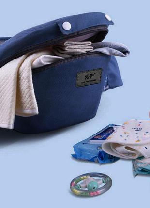 Хипсит эрго-рюкзак, кенгуру переноска baby carrier 6 в 1 темно-синий и маникюрные ножницы белые3 фото