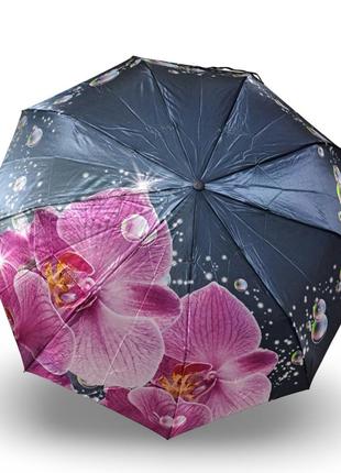 Жіноча парасоля frei regen напівавтомат орхідея атлас #0908141 фото
