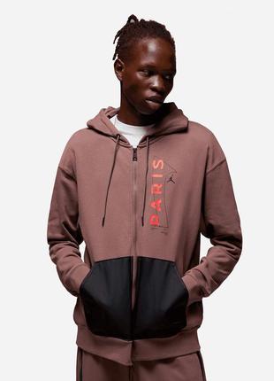 Толстовка jordan psg fleece full-zip hoodie s dn6150-291