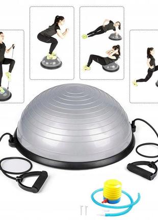 Полусферы springos bosu ball 57 см bt0002 silver4 фото