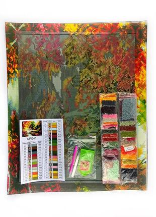 Алмазна мозаїка кольорова осінь 40х50 см colorart  sp0413 фото