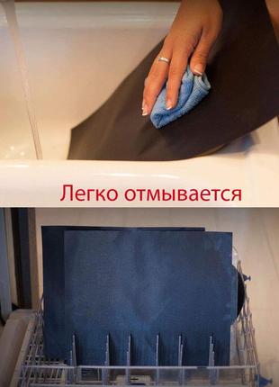 Комплект антипригарний килимок для bbq чорний і набір кухонного приладдя 6 в 1 червоний (n-1223)4 фото