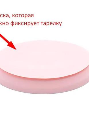 Набір дитячих вождь-ходунки з підкладками, слиньчик, силіконова тарілка і ложка рожевий (n-1947)9 фото