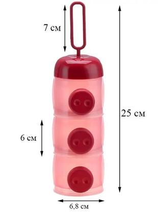 Тарелка глубокая y16, контейнер-снеки розовый, ложка вилка в контейнере, слюнявчик оранжевый (n-10570)5 фото