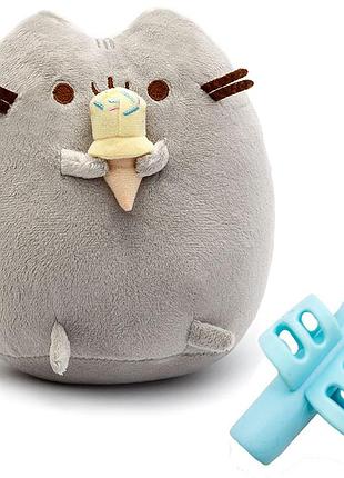 Мягкая игрушка пушин кэт с мороженным 23х25 см серый и насадка для правильного письма голубой v-11982