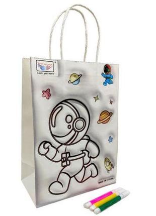 Набор для творчества "пакет-раскраска: космонавт"