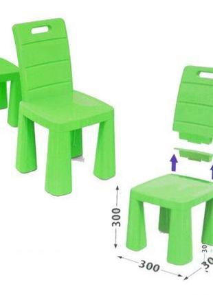 Пластиковый стульчик-табурет (салатовый)1 фото