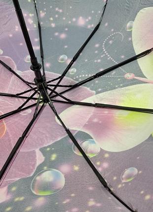 Жіноча парасоля frei regen напівавтомат орхідея атлас #090816 фото